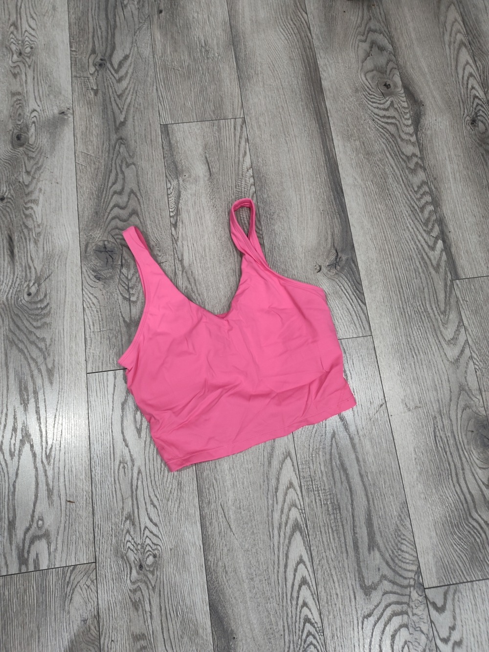 Bright Pink Sleeveless Crop Tank Top